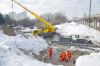 Fot.48. 57T odbudowywana łącznica zjazdowa w relacji wschód-południe na węźle Wisłostrada 2014-01-23